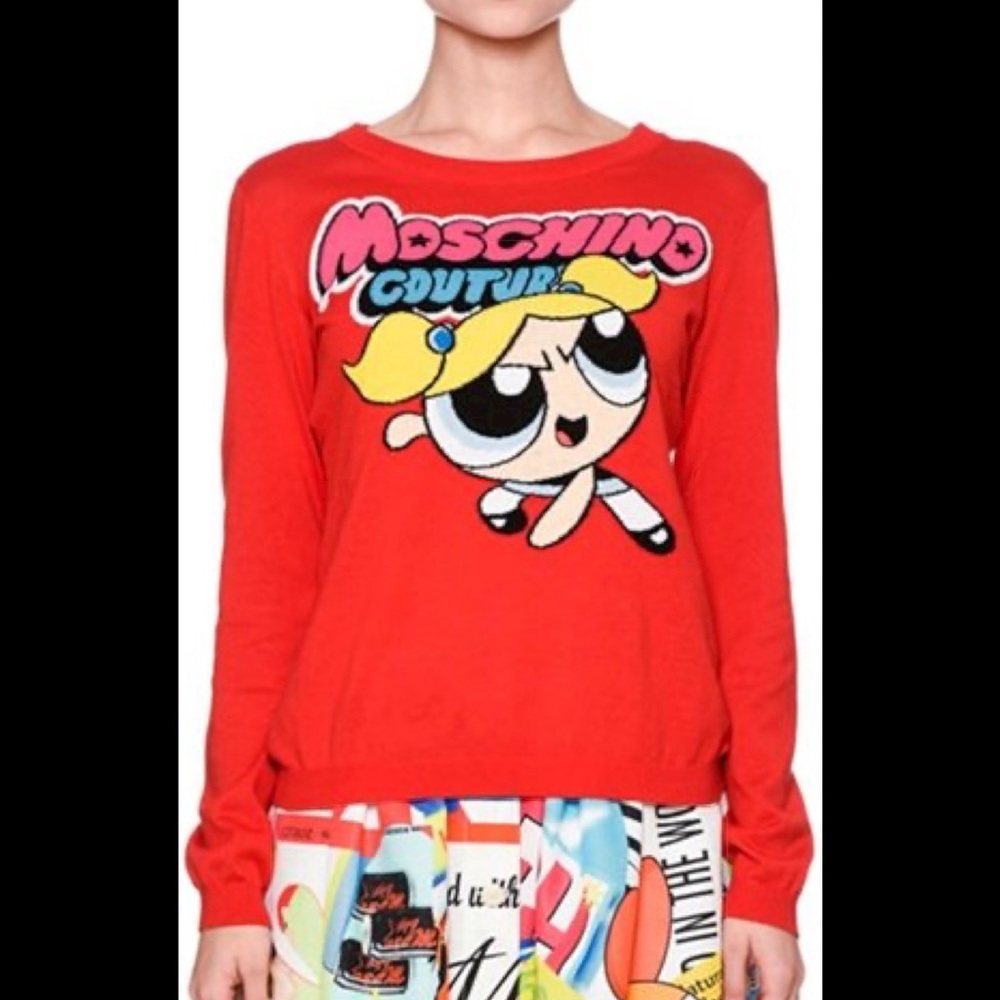 Authentic moschino powerpuff girl sweater